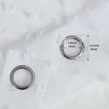 Guken Sheer Pom Pom Curtains 84 Inch Length White