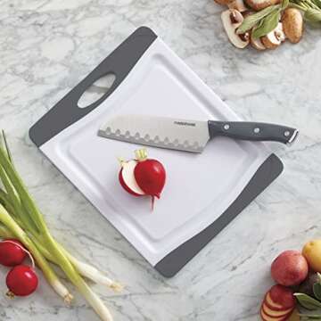 Farberware Nonslip Poly Cutting Board for Safe Meal Prep