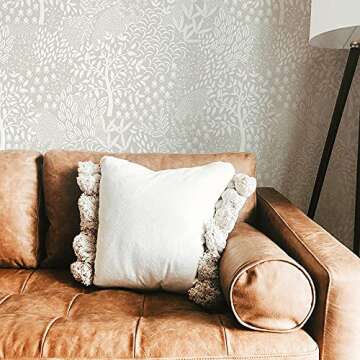 Tempaper Folk White Woodland Fantasy Removable Peel and Stick Wallpaper - 20" x 16.5'