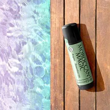 Moroccan Magic Organic Peppermint Eucalyptus Ft Balm | Made with Natural Cold Pressed Argan and Essential Oils | Lip Balm | Smooth Application | Non-Toxic, Cruelty Free | 1 Pack