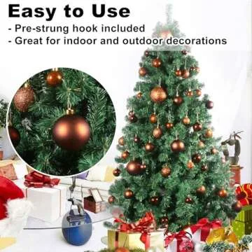 Bronze 3.2" Shatterproof Christmas Balls for Holiday Decor