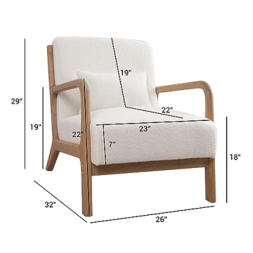 Elegant ANJHOME Mid Century Accent Chair