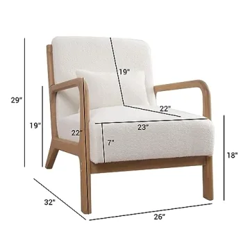 Elegant ANJHOME Mid Century Accent Chair