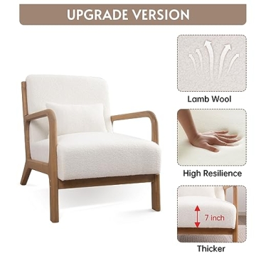 Elegant ANJHOME Mid Century Accent Chair