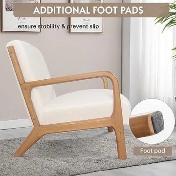 Elegant ANJHOME Mid Century Accent Chair