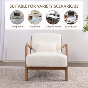 Elegant ANJHOME Mid Century Accent Chair