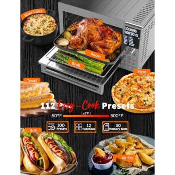 Nuwave Bravo XL Pro Air Fryer Toaster Oven with Grill Combo, 2025 New Ultra-Fast Convection System, ...