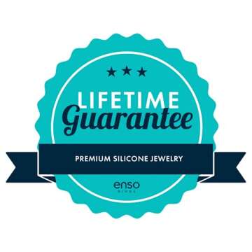 Enso Silicone Bracelet – Beaded Stackable Bracelet - Hypoallergenic Rubber Wristband – Comfortable Flexible Band for Active Lifestyle - Medical Grade Silicone (White, L)