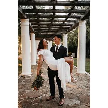 YMDUCH Elegant Off Shoulder Formal Evening Gown Dress