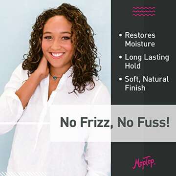 MopTop Salon Anti Frizz Hair Gel – Salon Quality Curl Defining Gel to Enhance Wavy, Curly and Kink...