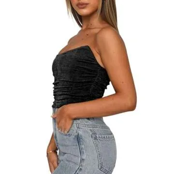 Stylish Push Up Corset Crop Top - Remidoo Black X-Small