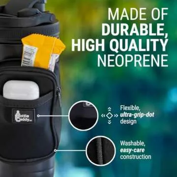 Bottle Caddy™ - The Original Water Bottle Pouch with a Wallet and Phone Holder, ideal for Gym Lovers, Hydro Enthusiasts, Hikers, and Athletes. The Best Water Bottle Accessories for Reusable Bottles