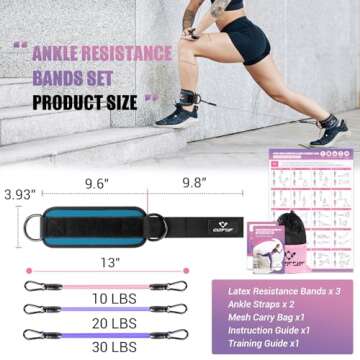 Ankle Resistance Bands for Women | Perfect for Workouts