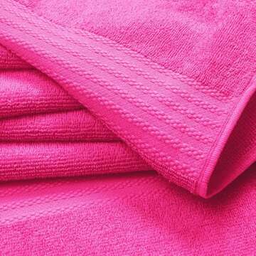 GLAMBURG Ultra Soft 8-Piece Towel Set - 100% Pure Ringspun Cotton, Contains 2 Oversized Bath Towels ...