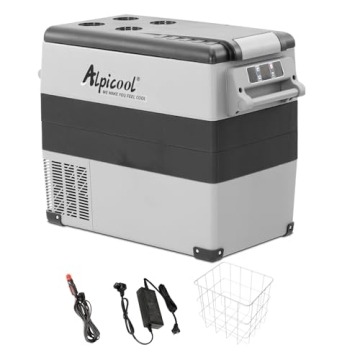 Alpicool CF55 Portable Freezer,12 Volt Refrigerator, 52 Quart (49.4 Liter) Fast Cooling 12V Car Frid...