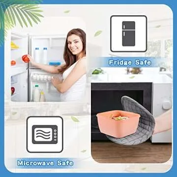 Tessco 6 Pcs Salad Container for Lunch 50 oz Salad Lunch Container with 3 Compartment Reusable Salad Bento Box for Adult with Dressing Container Stackable Lunch Container for Meal Snack Fruit