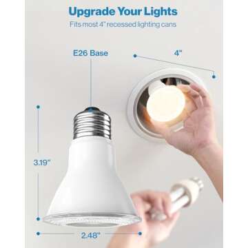 Sunco 10 Pack PAR20 LED Bulbs 50W Equivalent 7W Dimmable, CRI90 2700K Soft White 470 Lumens E26 Medium Base IP65 Waterproof Indoor Outdoor Home Super Bright Wide Area Flood Light - UL