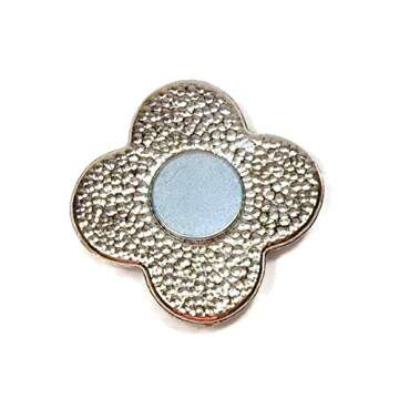 Antique Silver Shamrock Needle Minder Magnet