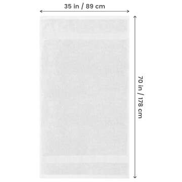 Utopia Towels - Luxurious Jumbo Bath Sheet 2 Piece - 600 GSM (35X70 Inches) 100% Ring Spun Cotton - ...