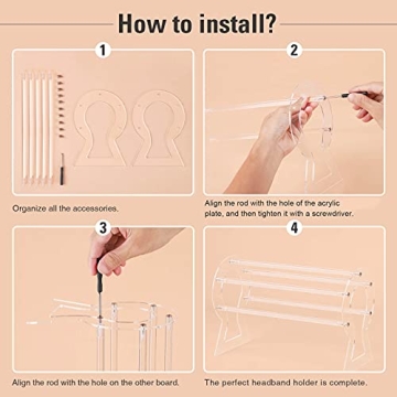 Suneerplay Headband Holder - Stylish Acrylic Organizer