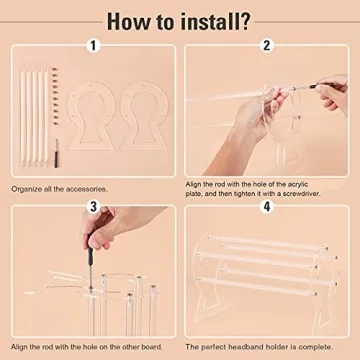 Suneerplay Headband Holder - Stylish Acrylic Organizer