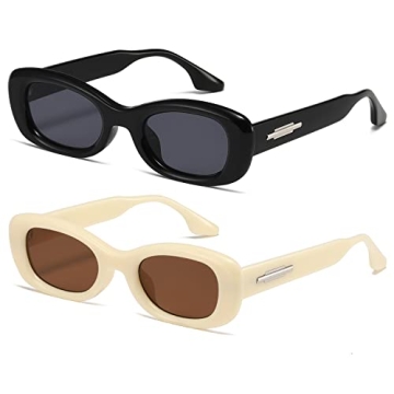 kimorn Rectangle Sunglasses for Women Men Trendy Retro Fashion Sun Glasses 90’s Vintage UV 400 Pro...