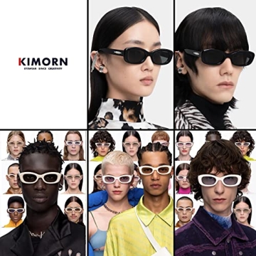 KIMORN Rectangle Sunglasses for Trendy Retro Style