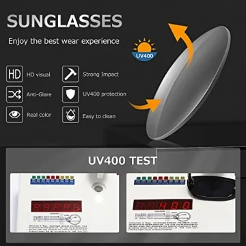 KIMORN Rectangle Sunglasses for Trendy Retro Style