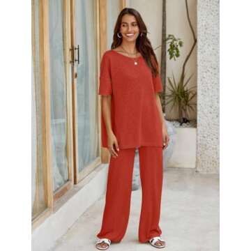 Tankaneo Women's Cozy 2 Piece Outfit for Comfort & Style