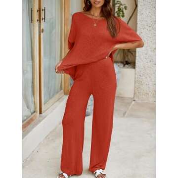 Tankaneo Women's Cozy 2 Piece Outfit for Comfort & Style