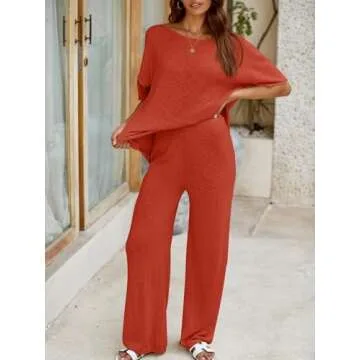 Tankaneo Women's Cozy 2 Piece Outfit for Comfort & Style