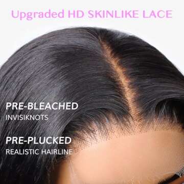 IDN BEAUTY SKINLIKE REAL 5X5 HD Lace Closure Wigs Human Hair 30 Inch 180% Density Straight Natural Black 0.1MM Ultra Thin Lace Wear and Go Bleached Single Knot Pre Plucked Glueless Wig