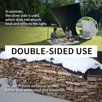 TARPAL Heavy Duty 3x3 Silver Tarps - 3-Pack