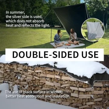 TARPAL Heavy Duty 3x3 Silver Tarps - 3-Pack