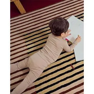 moimoln 6M-8Y Modal Cotton Solid Soft Breathable Baby Toddler Boys Girls Snug fit Pjs Pajamas Set Long Sleepwear Daily