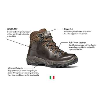 SCARPA Men's Terra GTX Waterproof Gore-Tex Boots for Hiking and Backpacking - Brown - 11