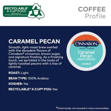 Cinnabon Caramel Pecan Coffee K-Cup Pods 96 Count