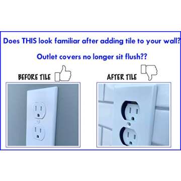 Outlet Extender by Outlet Extender Buddy – Electrical Box Extender Kit – Easily Fix Recessed Ele...
