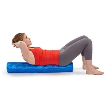 OPTP PRO-Roller Soft Density Foam Roller – Low Density Soft Foam Roller for Physical Therapy, Pilates Foam Roller and Yoga Foam Roll Exercises, and Muscle Recovery - Blue 36" x 6"