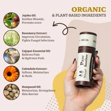 Organic Dog Paw Balm for Dry Cracked Paws Relief