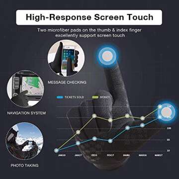Upgraded Touch Screen Running Gloves for Winter Sports