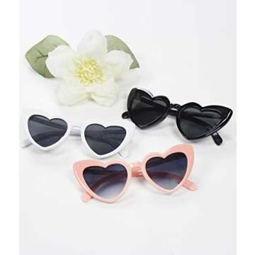 Bold Heart Shaped Sunglasses for Parties and Daily Style