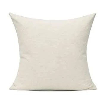All Smiles Cream Throw Pillow Covers - Set of 2 Decorative Cushions