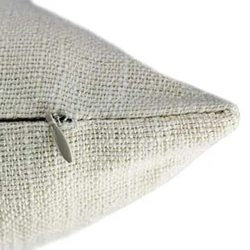 All Smiles Cream Throw Pillow Covers - Set of 2 Decorative Cushions