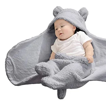 XMWEALTHY Cute Baby Plush Swaddle Blanket for Newborns