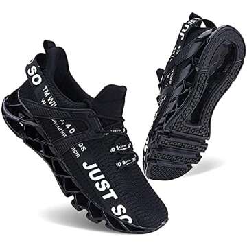 UMYOGO Womens Casual Walking Sneakers Fashion Workout Athletic Shoe for Women Running Sport Aerobics Black Size 7 US