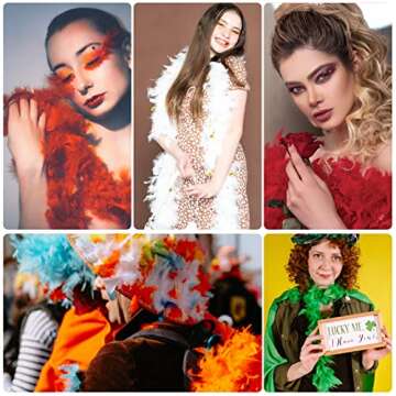 THARAHT Black Chandelle Turkey Feather Boa 2 Yards 60g for DIY Craft Home Dancing Wedding Party Halloween Costume Decoration Feather Boa