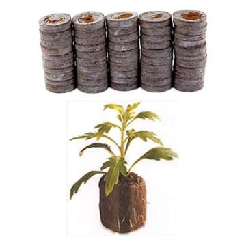 50 Count - Jiffy 7 Peat Pellets - Seed Starter Soil Plugs - 36 mm - Start Seedlings Indoors - Easy to Transplant to Garden