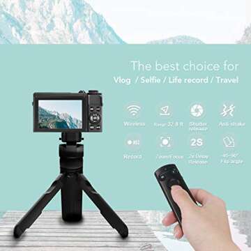 Wireless Shooting Grip and Tripod Camera Remote Control for Canon EOS Rebel SL2, SL3, 77D, R5, R6, T...