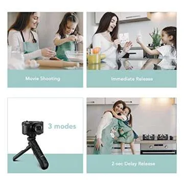Wireless Shooting Grip and Tripod Camera Remote Control for Canon EOS Rebel SL2, SL3, 77D, R5, R6, T7i, M50, EOS RP, R, PowerShot SX70 HS, G7 X Mark III, G5 X Mark II, M6 Mark II